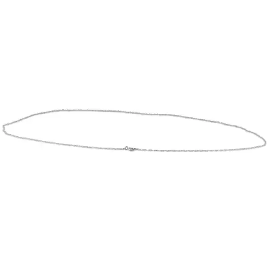 Pompeii3 Solid 14k White Gold 18" Chain With Spring Ring image {2}