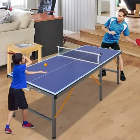 Dexmalle 5ft Mid-Size Table Tennis Table Foldable image {4}