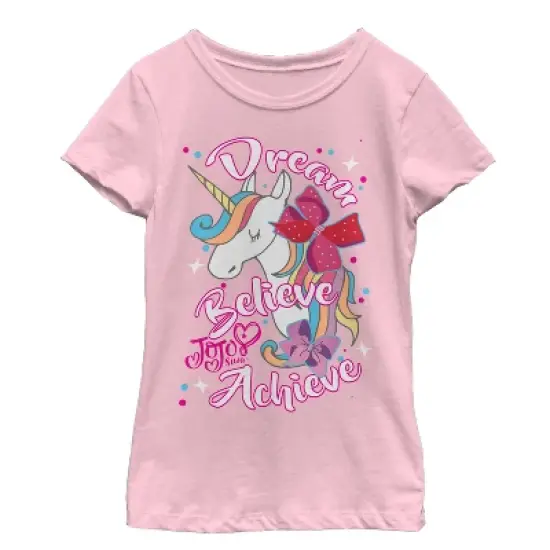 Girl's Jojo Siwa Dream Believe Achieve Unicorn T-Shirt image {2}