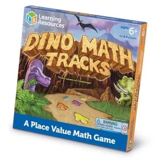 Learning Resources Dino Math Tracks Game - Ages 6+ Addition and Subtraction Dinosaur Game, Kindergarten Math Games, Board Games for Kids image {5}