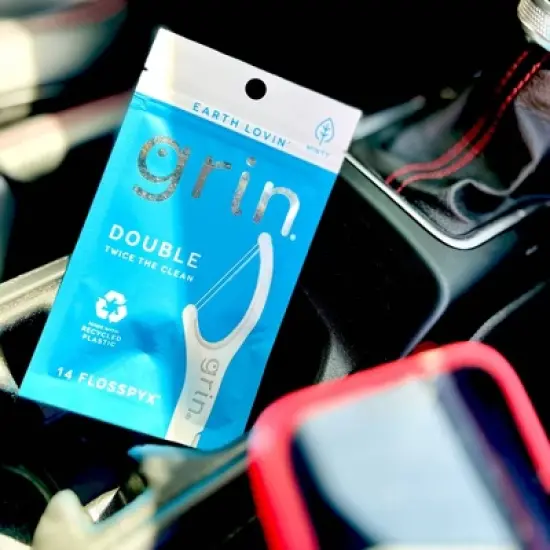 Grin Oral Care Double Floss Picks - Trial Size - 14ct image {7}
