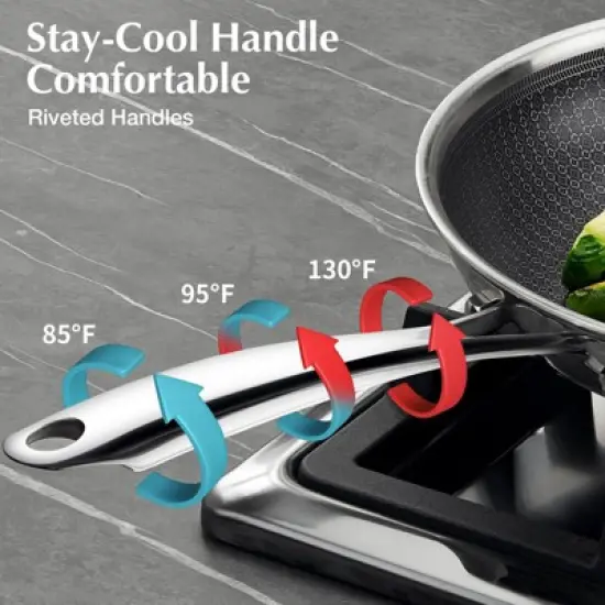 KOCH SYSTEME KOCH SYSTEME CS  Hybrid Nonstick Stainless Steel Frying Pan,  Omelette Pan with Stay Cool Handle, Dishwasher & Oven Safe image {5}