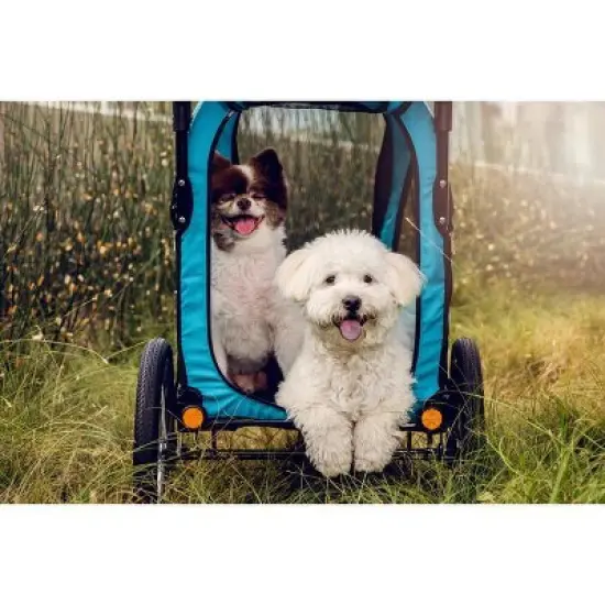 Petique All Terrain Cozy & Comfortable Pet Jogger Stroller with Tire Pump - Up to 77 LB image {9}