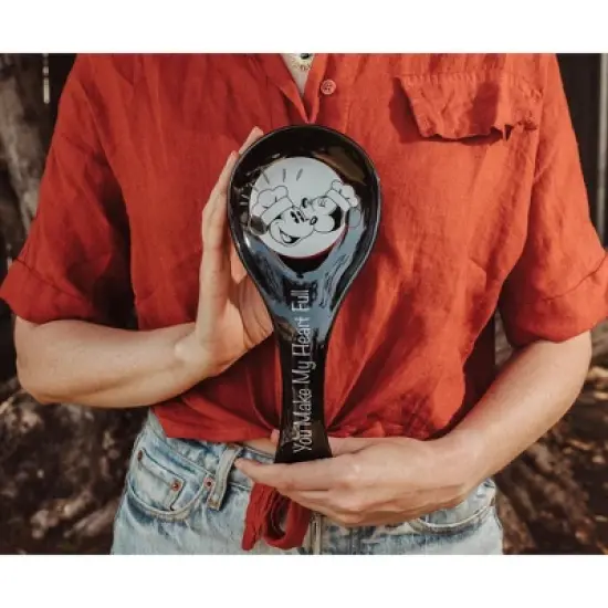 Silver Buffalo Disney Mickey and Minnie Mouse Ceramic Spoon Rest image {3}