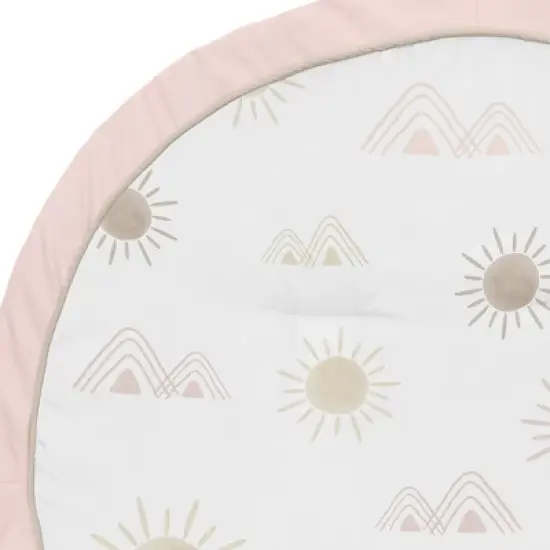 Sweet Jojo Designs Girl Baby Tummy Time Playmat Desert Sun Pink Mauve and Taupe image {2}