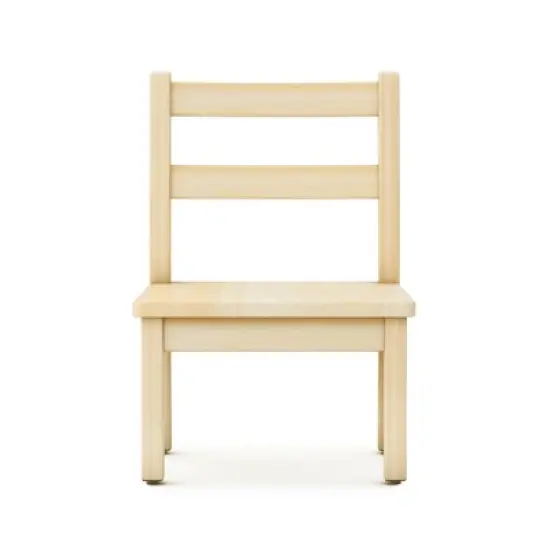 Guidecraft EdQ Hardwood Kids Chair Set of 2- Natural: Wooden Chair for Toddlers Ages 1-2 | Kids Furniture for Playroom, Preschool, Daycare Seating image {8}