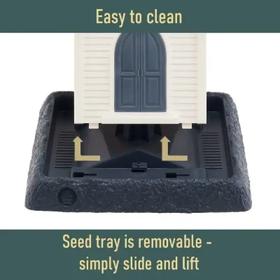 North States Church Hopper Bird Feeder 16" White image {3}