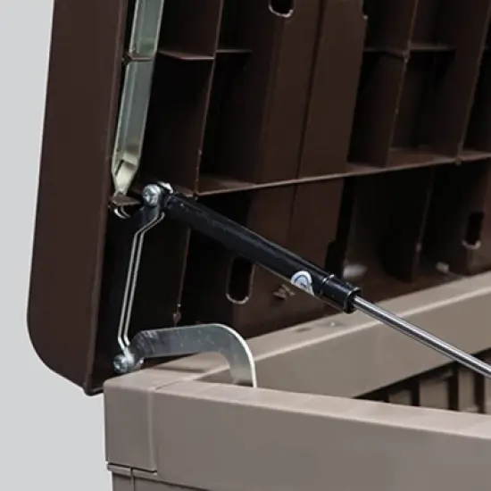 Starplast 153 Gallon Plastic Deck Box Mocha Brown image {3}