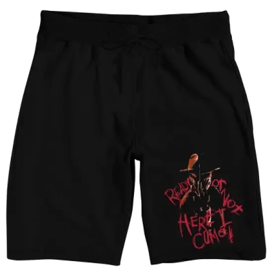 Nightmare On Elm Street Ready or Not Men's Black Sleep Pajama Shorts image {8}