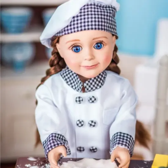 The Queen's Treasures 18 Inch Doll 6 Piece Pastry Chef Clothing Outfit image {6}