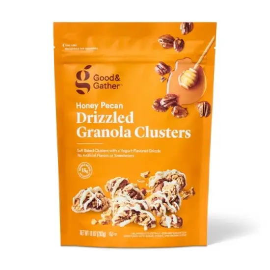 Honey Pecan Drizzled Granola Clusters - 10oz - Good & Gather&trade; image {3}