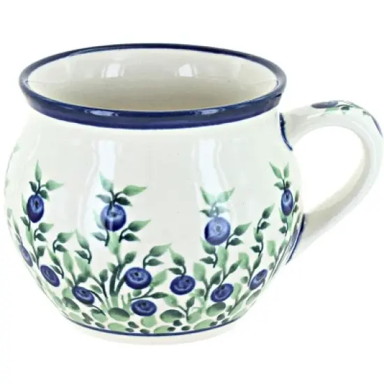 Blue Rose Polish Pottery 911 Zaklady Medium Bell Shaped Mug image {5}