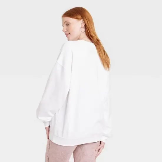 Women's Pink Panther Graphic Sweatshirt - White image {1}