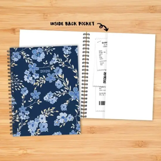 Willow Creek Press 6.5"x8.5" 2026 Bluesy Floral Weekly/Monthly Softcover Planner image {4}