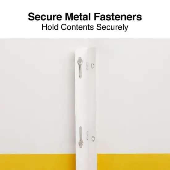 Staples School Grade 2 Pocket Folder with Fasteners Yellow 25/Box 27546-CC image {3}