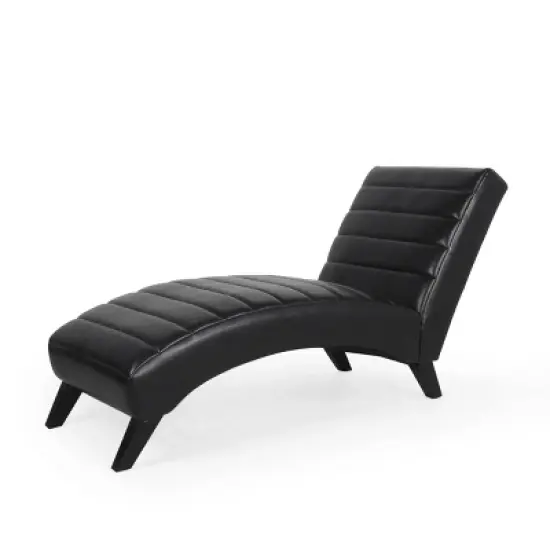 Stillmore Contemporary Channel Stitch Chaise Lounge - Christopher Knight Home image {11}