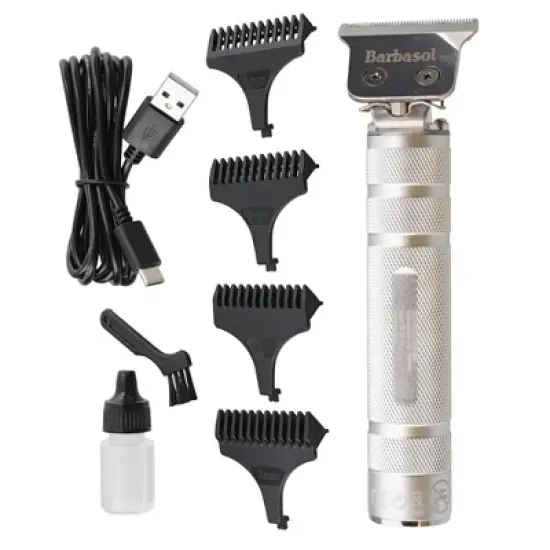 Barbasol Rechargeable Zero-Gapped Hanging T-Blade Trimmer with 3 Guide Combs - 7ct image {9}