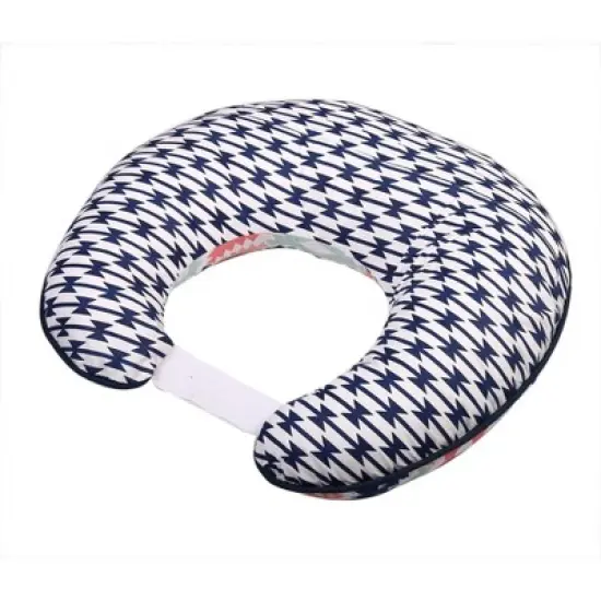 Bacati - 3 pc Emma Aztec Print Coral Mint Navy Hugster Feeding & Infant Support Nursing Pillow image {8}