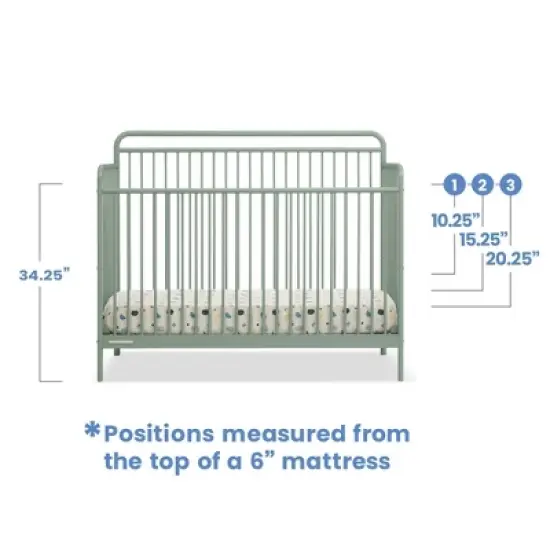 Delta Children Hayden 5-in-1 Convertible Metal Crib image {7}