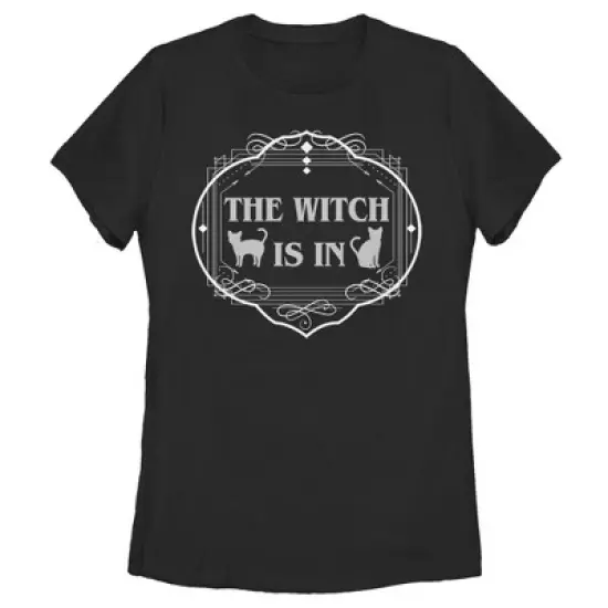 Women's Lost Gods Halloween The Witch Is In Cats T-Shirt image {3}