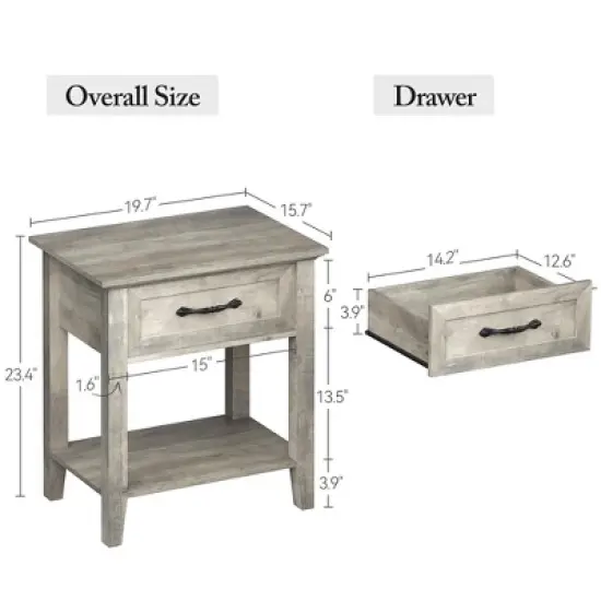Nightstand Modern End Table Side Table with Storage Drawer image {4}