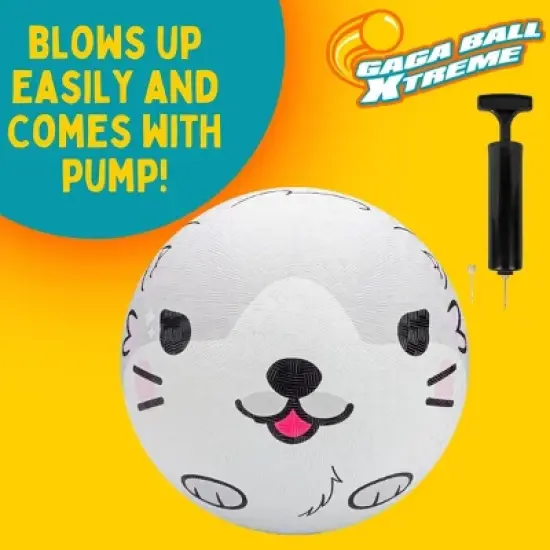 SCS Direct Gaga Pet Themed Playground Balls (8.5 inches) w Air Pump- Durable Rubber Pack for Recess Dodgeball, Kickball - Fun Spring Outdoor Toy image {2}