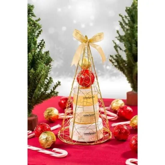 Freida & Joe  Candy Cane Fragrance Bath & Body Collection in Gold Tree Iron Cady Gift Set image {1}