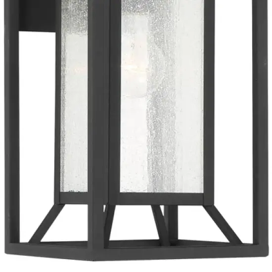 Minka Lavery Modern Outdoor Wall Light Fixture Sand Coal 16 1/2" Clear Seeded Glass for Post Exterior Barn Deck House Porch Patio image {3}