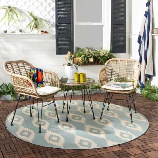 Alton 3 Piece Lounge Set - Indoor/Outdoor - PAT9004 - Safavieh image {11}