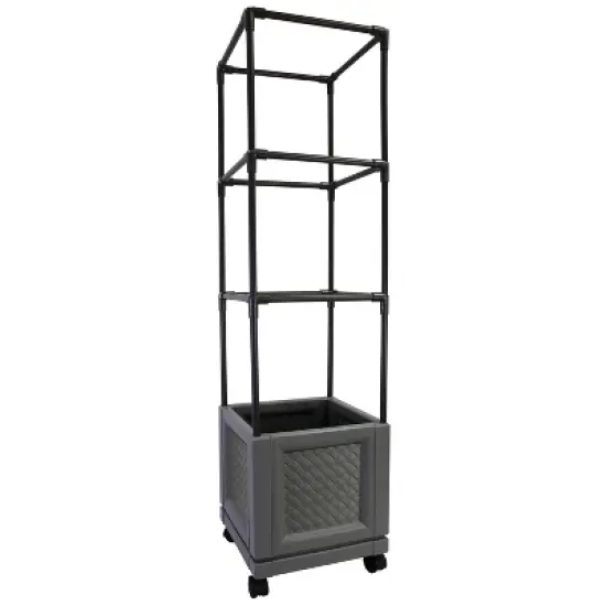 Emsco 59.25" XL Trellis Tower: Portable Vertical Garden, Swivel Casters, Tool-Free Setup, Polyethylene image {10}