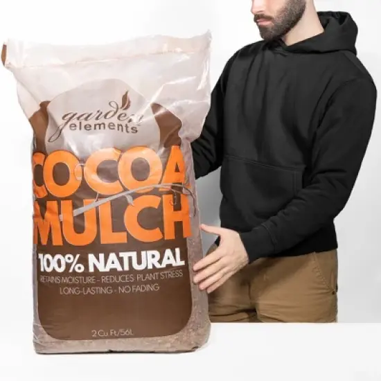 Garden Elements 100% Natural Cocoa Bean Shell Mulch for Gardens, Flower Beds, Potted Plants, Mulching 2 CF image {5}