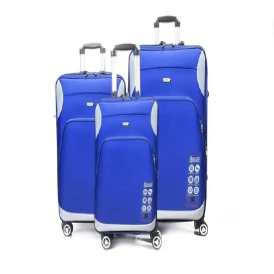 Letty Soft Shell Lightweight Expandable 360 Dual Spinning Wheels Combo Lock 28", 24", 20" 3 Piece Luggage Set image {6}