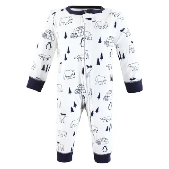 Hudson Baby Cotton Sleep and Play, Winter Animals image {2}
