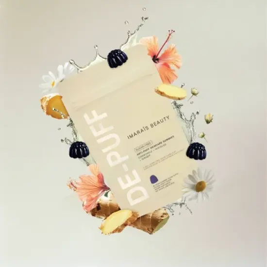 Imarais Beauty De-Puff Anti-Bloat Gummies for Fast Bloating Relief - Vegan and Sugar-Free - 30ct image {1}