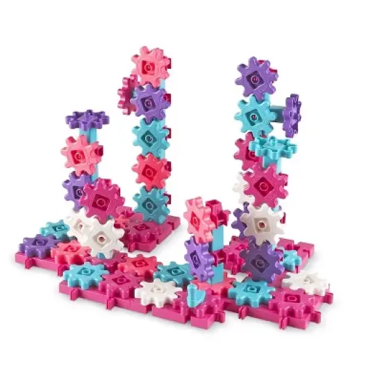 Learning Resources Gears! Gears! Gears! Deluxe Building Set, 100 Pieces, Pink image {1}