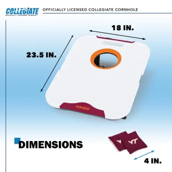 NCAA Virginia Tech Hokies All-Weather Travel Cornhole Set image {4}