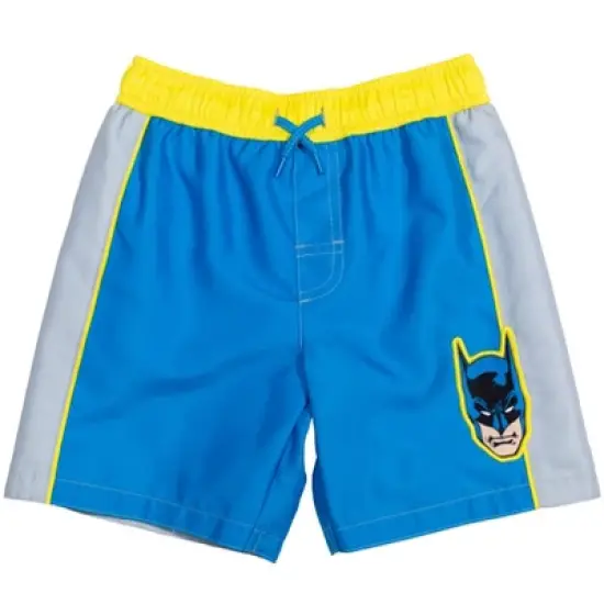 DC Comics Justice League Batman Toddler Boys Rash Guard and Swim Trunks Outfit Set image {2}
