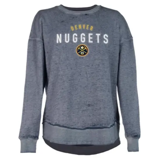 NBA Denver Nuggets Women's Burnout Crew Neck Fleece Sweatshirt image {4}