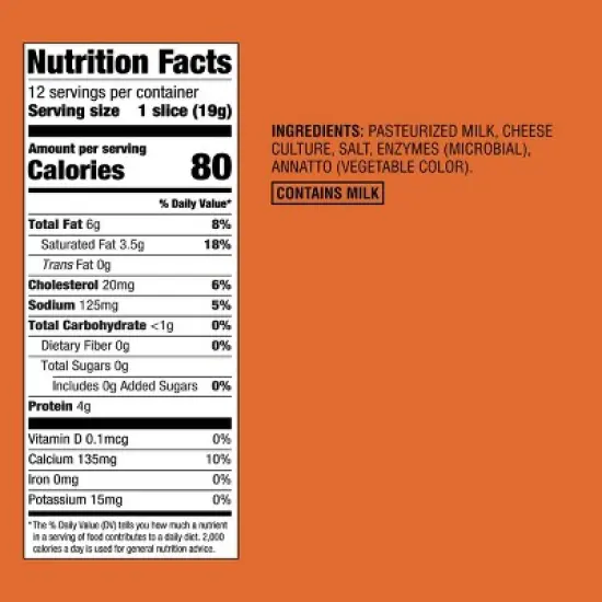 Mild Cheddar Deli Sliced Cheese - 8oz/12 slices - Good & Gather&trade; image {3}