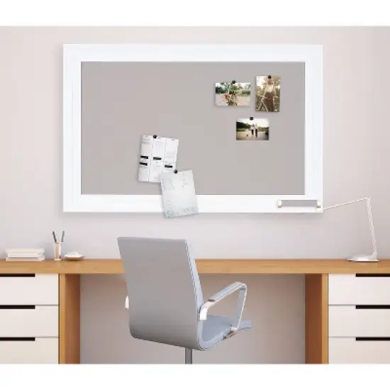 29.5" x 45.5" Whitley Pinboard White - Kate & Laurel All Things Decor image {4}