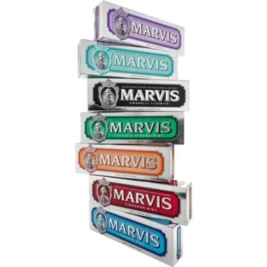 MARVIS Toothpaste Gift Set (7 x 1.3 oz) - TRAVEL SIZE SET, freshens breath and helps remove plaque. | Tooth Paste for Teeth image {4}