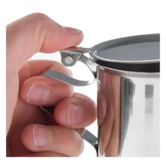 Winco Creamer Server, with Cover, Stainless Steel, 10 oz image {3}