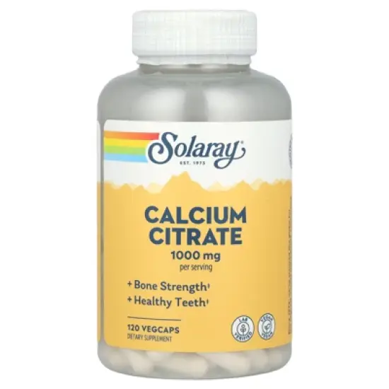 Solaray Calcium Citrate, 120 VegCaps (250 mg per Capsule) image {4}