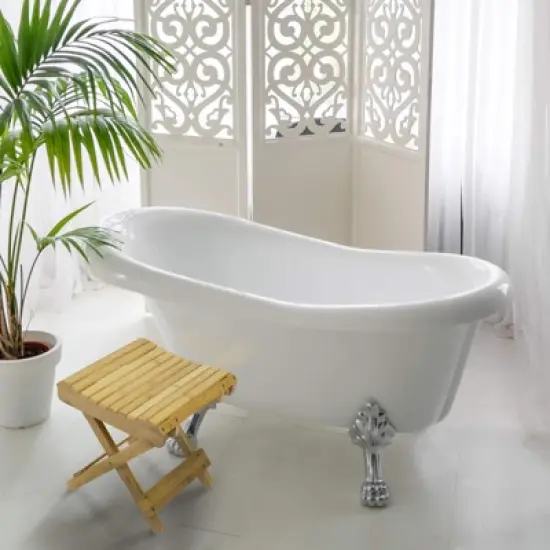 Sorbus Bamboo Folding Stool image {1}