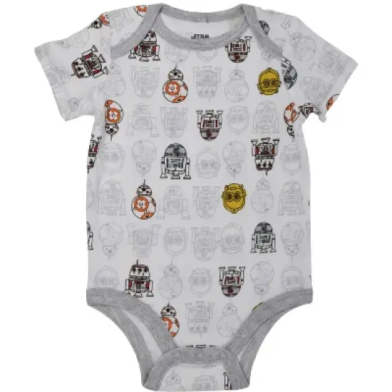 Star Wars Darth Vader Chewbacca Stormtrooper R2-D2 C-3PO Baby Boys 5 Pack Bodysuit  image {5}