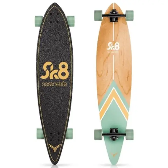 SereneLife Canadian Maple Deck Skateboard - Durable and Smooth Ride image {7}