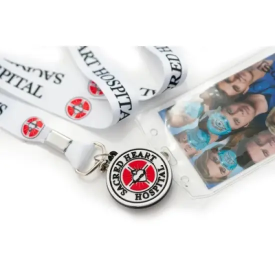 Surreal Entertainment Scrubs Official Sacred Heart Hospital Lanyard | Includes ID Holder & Charm image {1}