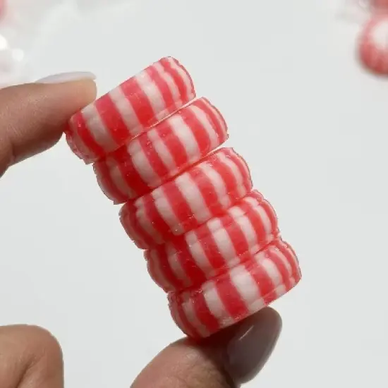 4E's Novelty Peppermint Candy 5 Lbs, Approx 400 Peppermints Individually Wrapped, Christmas Mints, Red and White Breath Mints image {5}