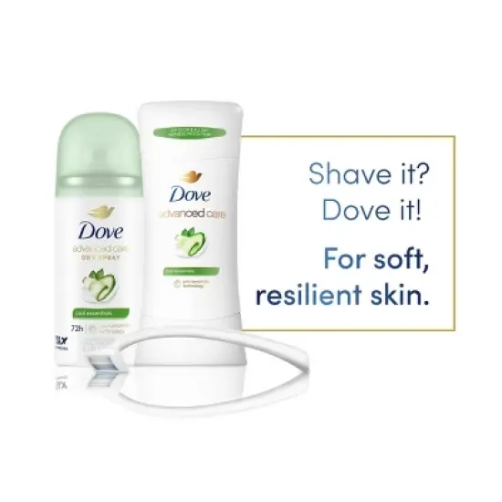 Dove Beauty Mini Advanced Care Cool Essentials Antiperspirant & Deodorant Dry Spray - Travel Size - 1oz image {5}