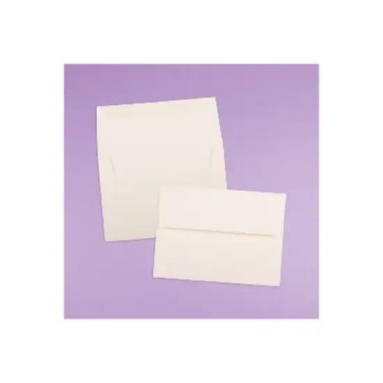 JAM Paper A6 Strathmore Invitation Envelopes 4.75 x 6.5 Natural White Linen 74083I image {3}